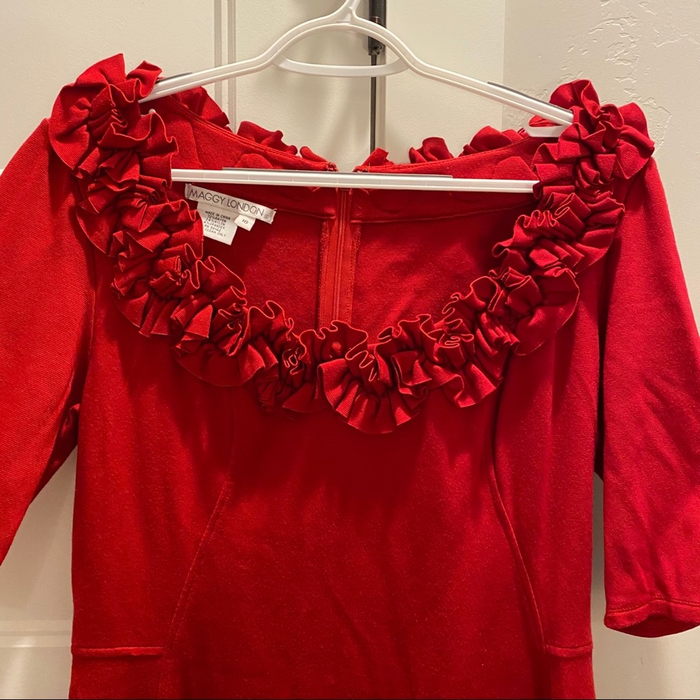Red Maggy London Dress, Size 16